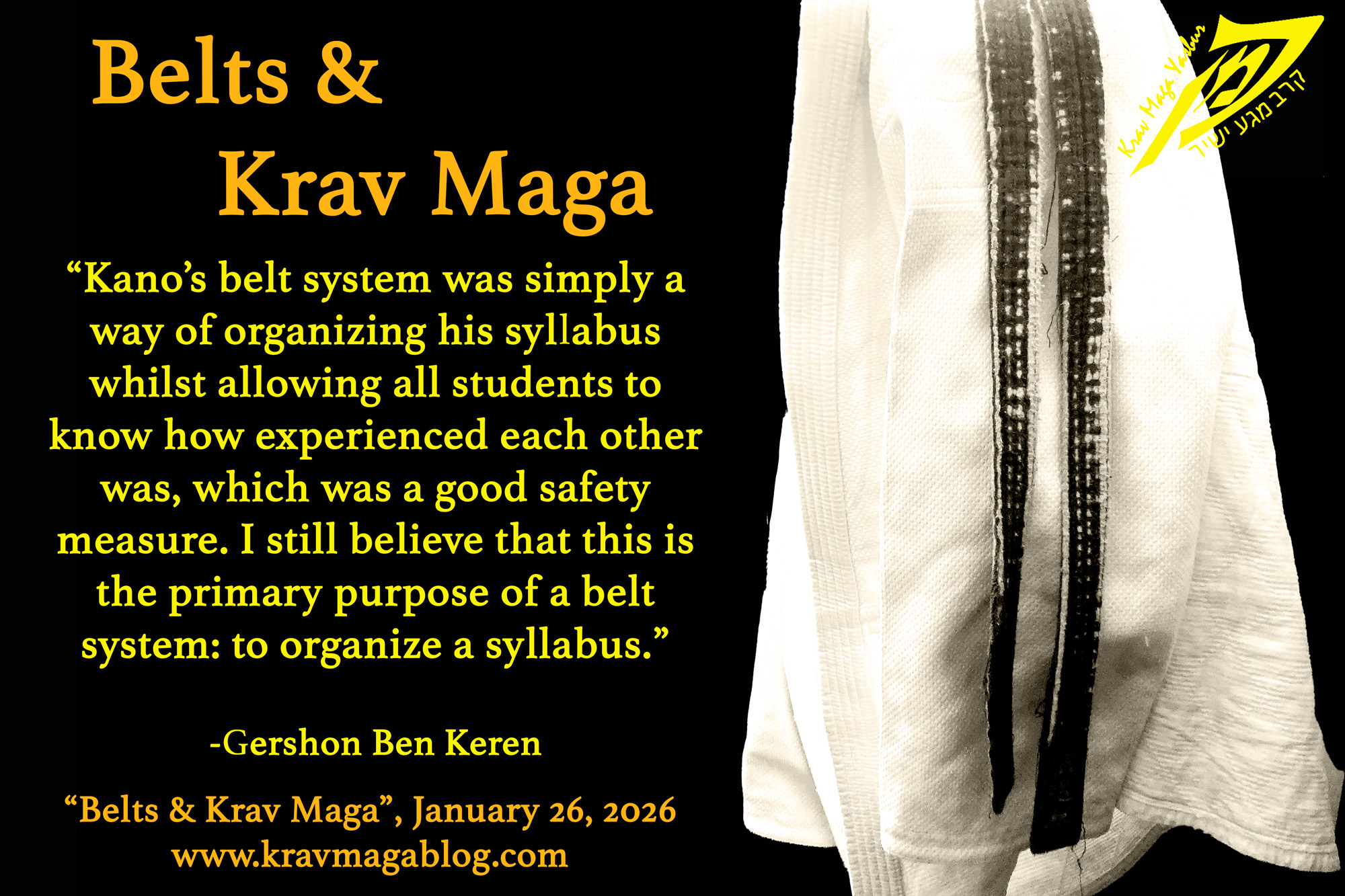 Belts & Krav Maga